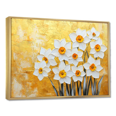 Golden Harmony Of Daffodils In Summer II - Daffodils Wall Art Print