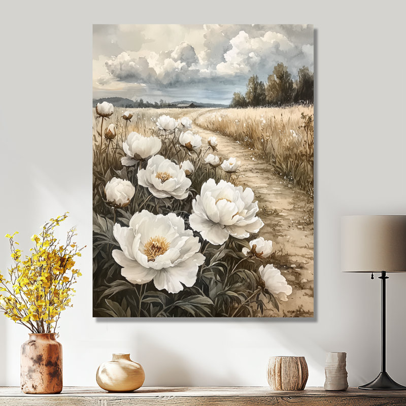 Gladene - impressions sur toile florales, H 32 po x l 16 po, Toile tendue, Ne s’applique pas