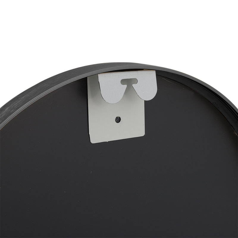 Lottie Oval Metal Framed Wall Mounted Full Length Mirror, Black, 120cm x 40cm