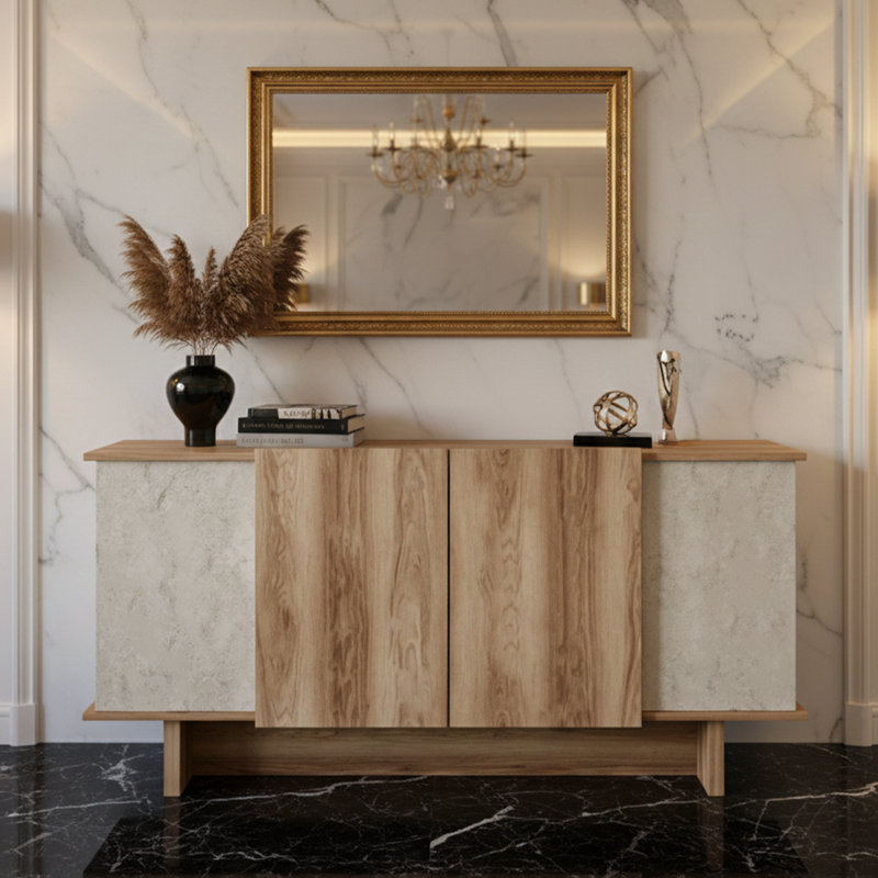 71'' Wide Travertine Multipurpose Console