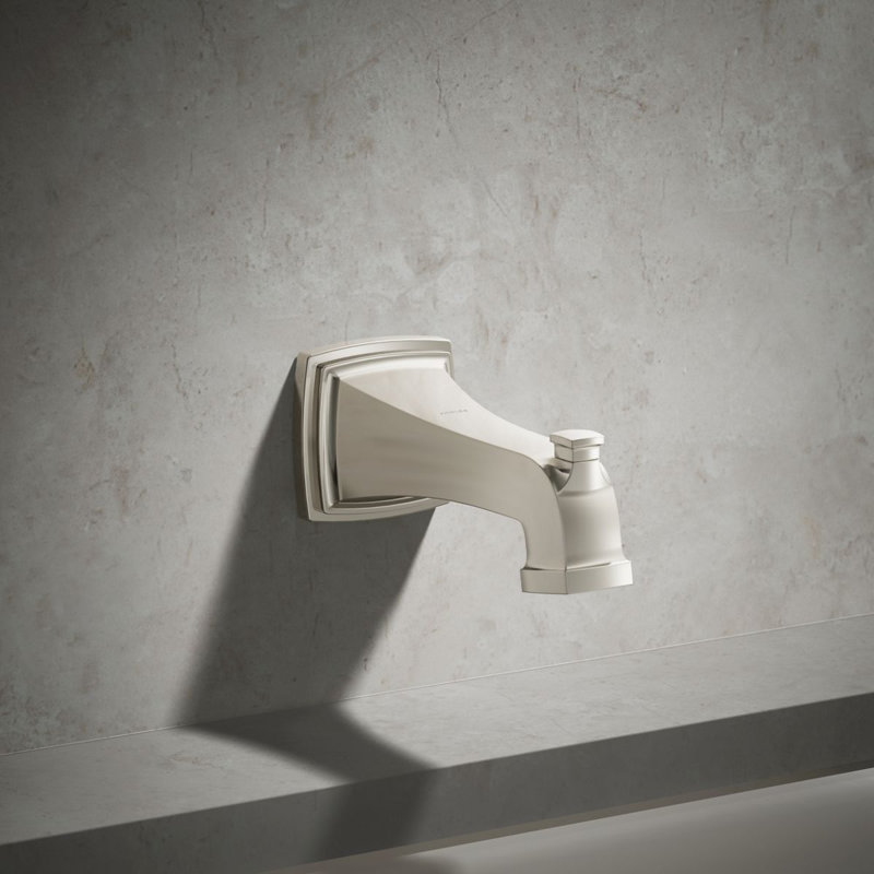 Riff Wall-Mount Diverter Bath Spout, Cream