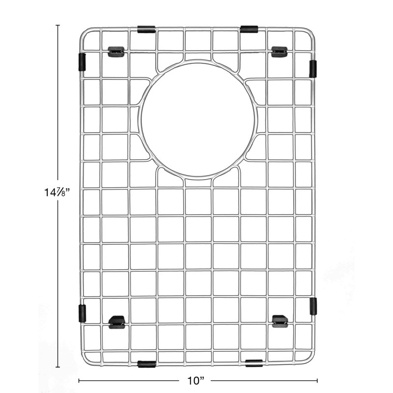 Karran 10 In. X 14-7/8 In. Stainless Steel Bottom Grid Fits Qa-760