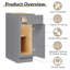 Armoire de base Shaker de style Shaker gris prêt à assembler de l 12 po x P 24 po x H 34,5 po Homeibro Cozy Design-99152004-126039597