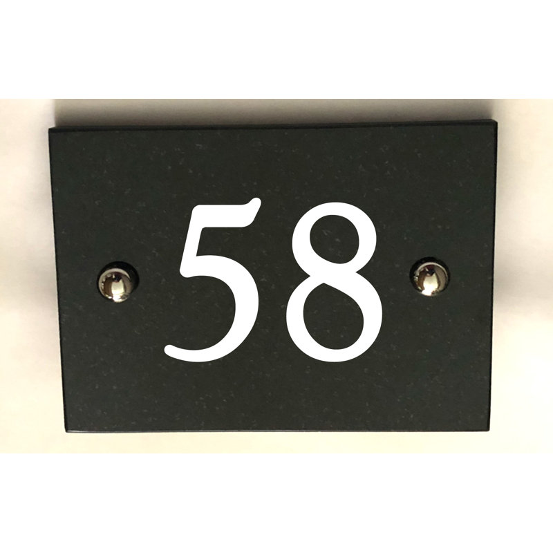 Brumby 10cm H Reflective Stone House Number, 58
