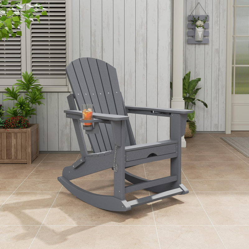Outdoor Adirondack Chair, Grey