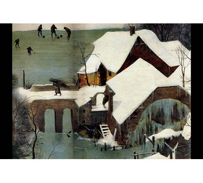 «Hunters in The Snow Détail -» par Peter The Elder Brueghel, reproduction d'art
