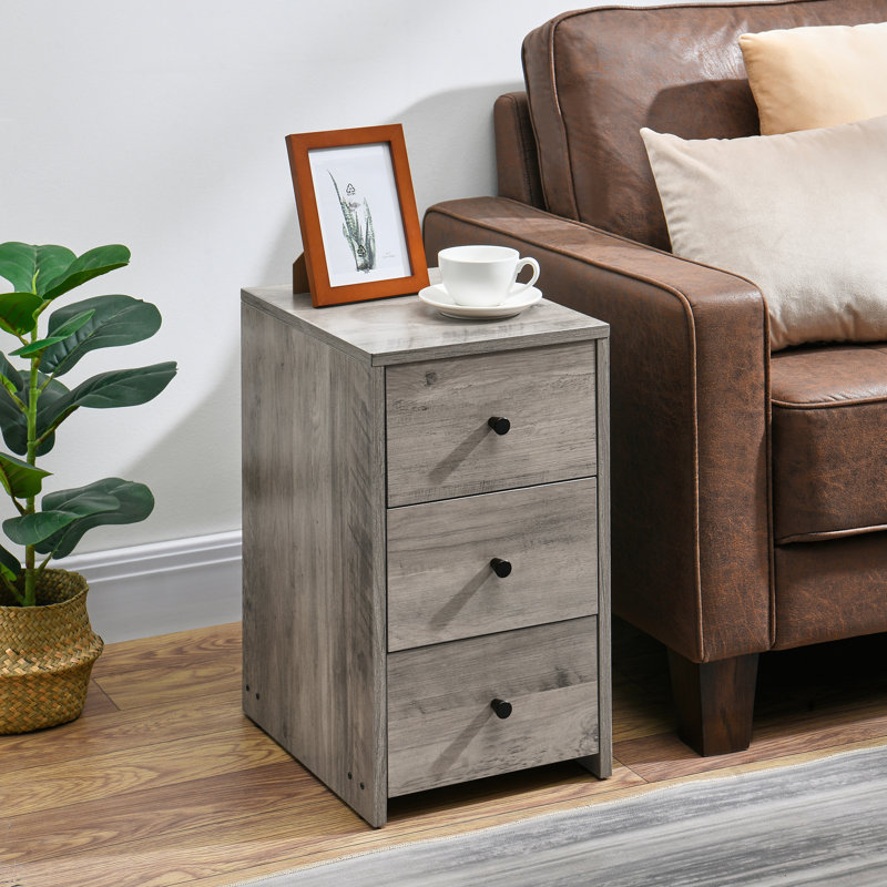 Gaye 30cm Wide 3 -Drawer File Cabinet, Ivory Gray