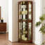 Vitrine Curio avec lumières, 6 tablettes ajustables-417997548