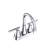 2 Bathroom Sink Faucet, 8.08" Height, , , Ss304 Stainless Steel & Zinc Alloy Build, Abs Handles, Pull-Out Feature, Ceramic Cartridge, 1.2 Gpm Flow, 360 Swivel Spout, Deck Mounted With Plate, Stain-124241876