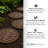  4 Pack 18" x 18" Tropical Leaf Decorative Stepping Stones, Brown