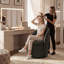 Fauteuil d'appoint rembourré pivotant avec dossier haut-1629528274