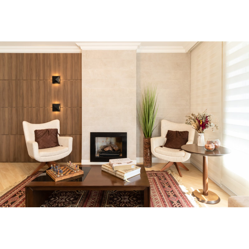Facetada Manufactured Wood LED Flush Mounted Sconce, Maple