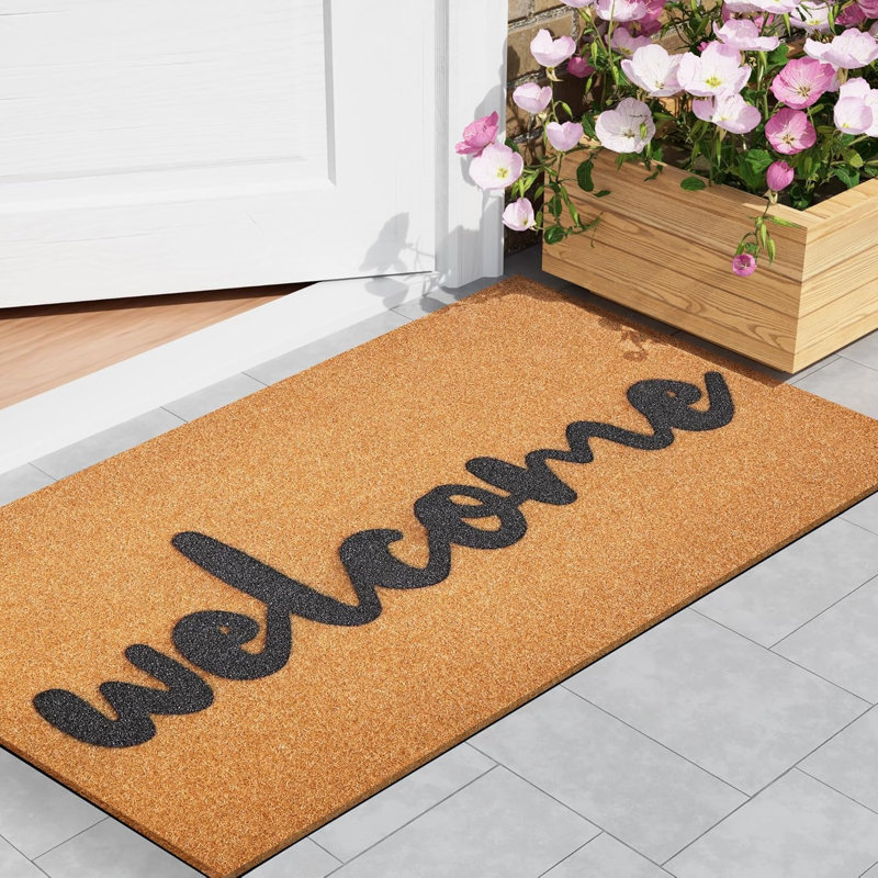 Non-Slip Door Mat For Outdoors And Indoors: Durable Indoor Outdoor Welcome Mat, 17" W x 30" L