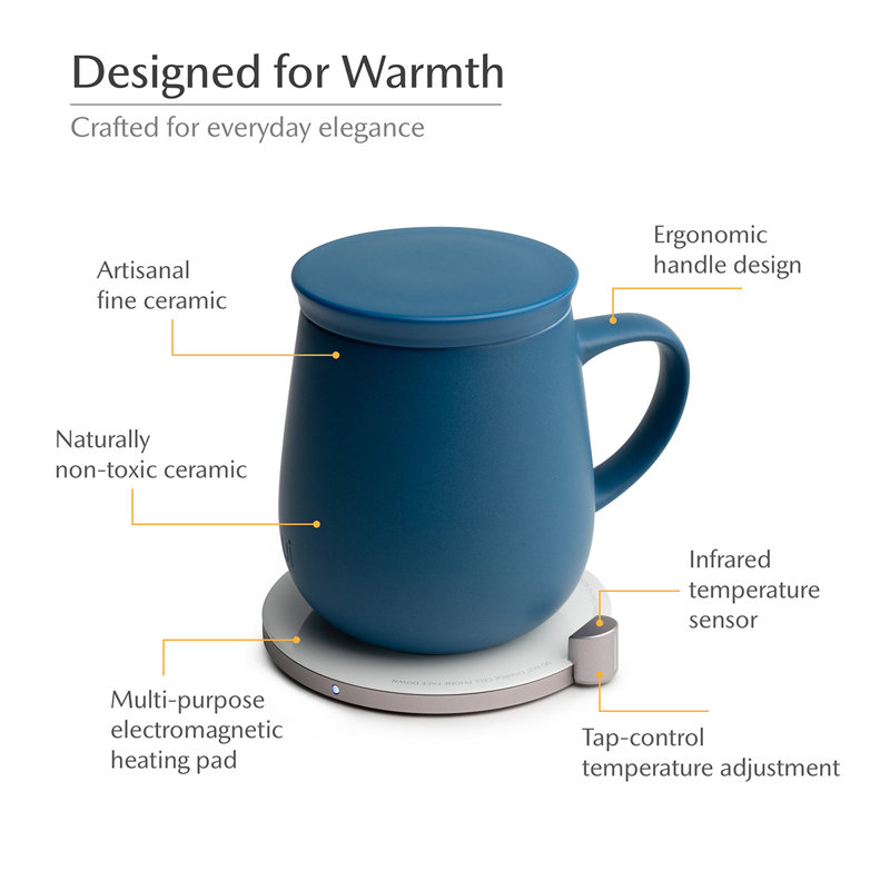 Ui Self-Heating Mug Set - Navy Blue, Navy