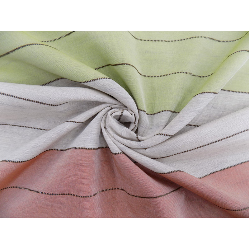 Striped Eyelet Curtain, 135 W x 175 D cm, Terra/Nature