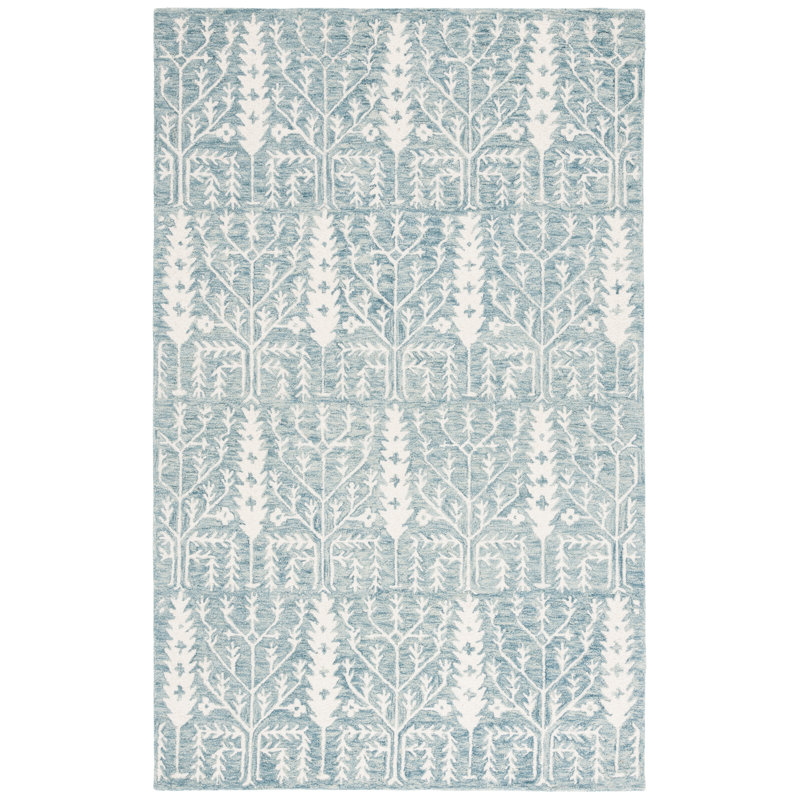 Hand-Tufted Wool and Cotton Area Rug, Rectangle 5' x 8'