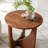 Solid Oak Round Side Table