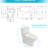 Ceramic Toilet With Dual Flush And Comfortable Sitting Experience Efficient Flushing Lid