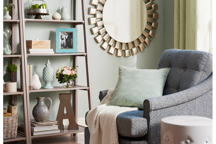 ladder bookcase in lounge