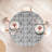 Bungalow Rose Floral Fitted Round Tablecloth Diameter Charcoal Grey White-735969284