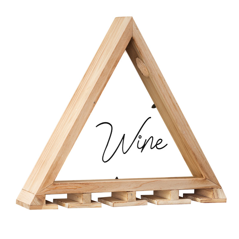Wall Mounted Wine Glass Holder and Cork Collector - 16" x 14.25"
