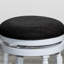 Tabouret de bar 30 po, blanc avec siège en tissu gris anthracite, structure robuste, pivotant à 360 degrés, rembourré de mousse, convient pour un tabouret de comptoir blanc, fabrication, cuisine
