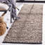 Gabino Geometric Handmade Flatweave Area Rug in Black/Ivory-1608574188