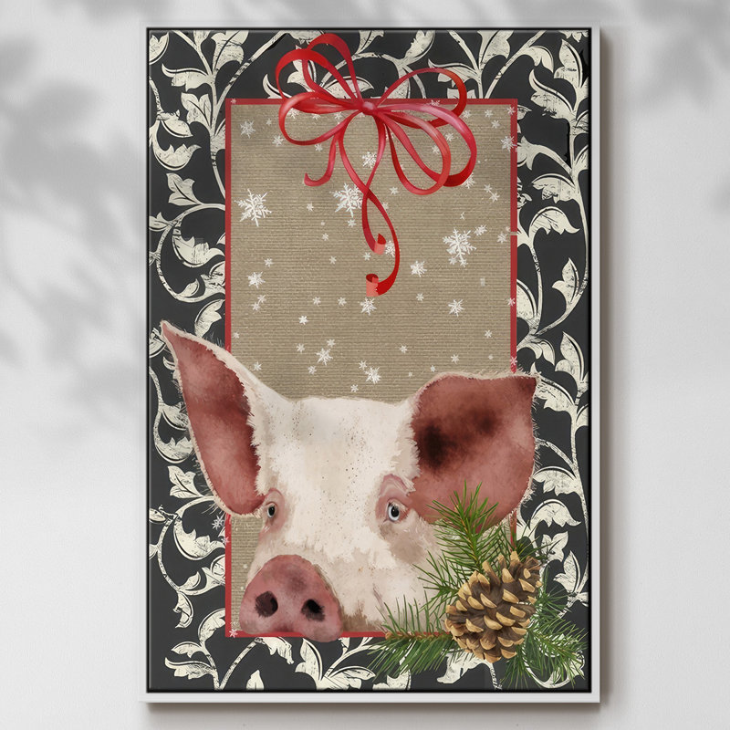 County Christmas Farm II, H 25 po x l 17 po x P 1,5 po, Blanc