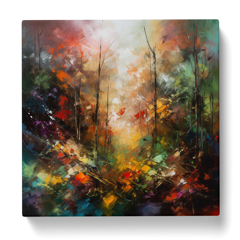 Forest Abstract Expressionism - Wrapped Canvas