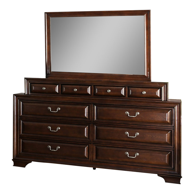Goldene 66.5'' W 10 - Drawer Dresser, Brown Cherry