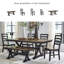 Table de salle à manger Leangelo, 4 chaises et banc (ensemble de 6)-95210594-95210595-95210596