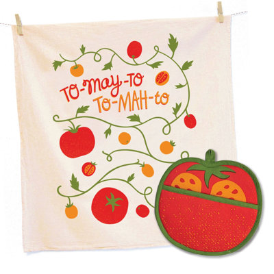 Tomato Tea Towel and Pot Holder Set