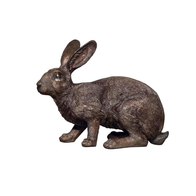 Rabbit Bronze Garden Statue
