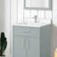 Dessus de meuble-lavabo en pierre reconstituée 24 po avec lavabo - pour remplacement de meuble-lavabo, sans armoire