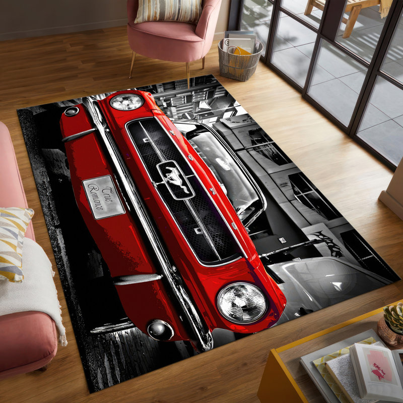 Plush Pile Soft Printed Rug Featuring a Stylish Geometric Design for a Modern and Sophisticated Home Decor Addition