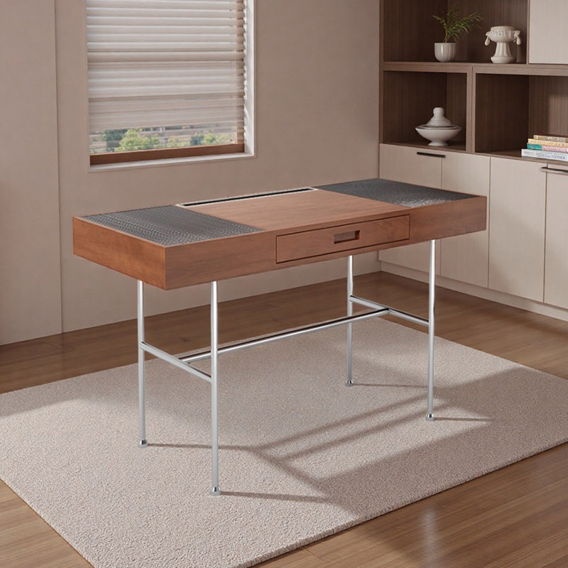 Bureau d'écriture de rangement de haute qualité de style rétro, H 29,52 po x l 55,11 po x P 27,55 po