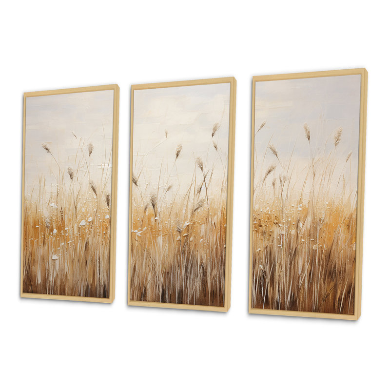 Ensemble de prairies prairies majestueuses, H 28 po x l 36 po x P 1 po, Cadre naturel flottant