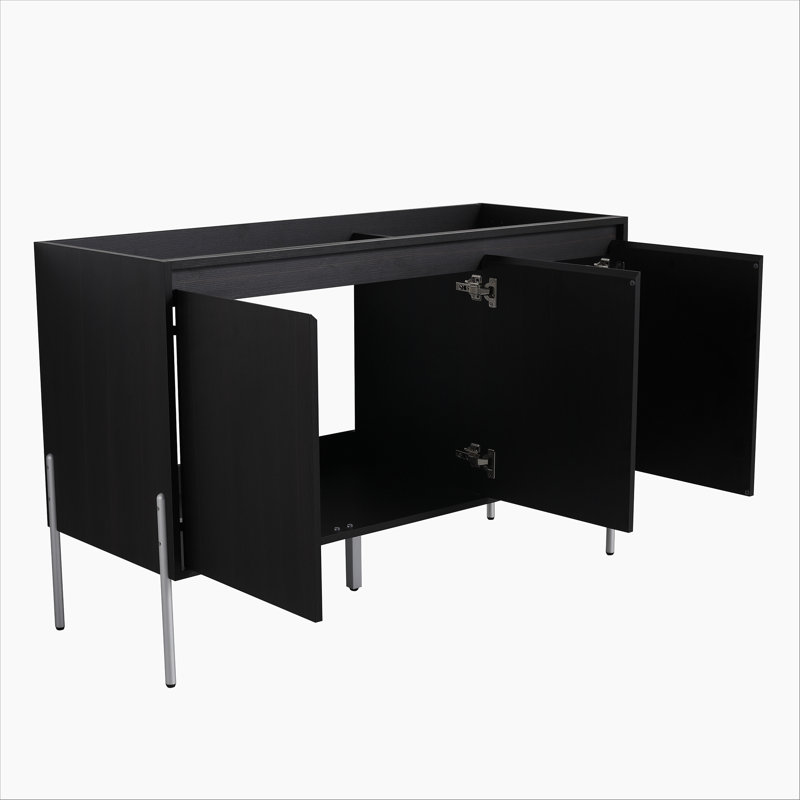 Meuble-lavabo autoportant 48 po avec portes à fermeture douce (ensemble KD) 48 po - évier inclus