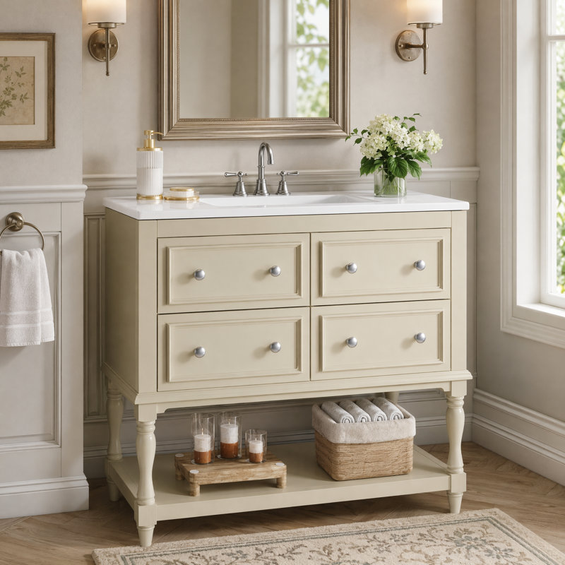 Meuble-lavabo 36 po avec lavabo en céramique