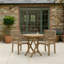 Round Teak Folding Outdoor Bistro Table , 70cm cm W 70cm cm D