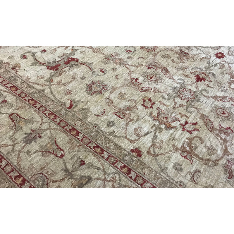 Hand-Knotted High-Quality Ivory Area Rug