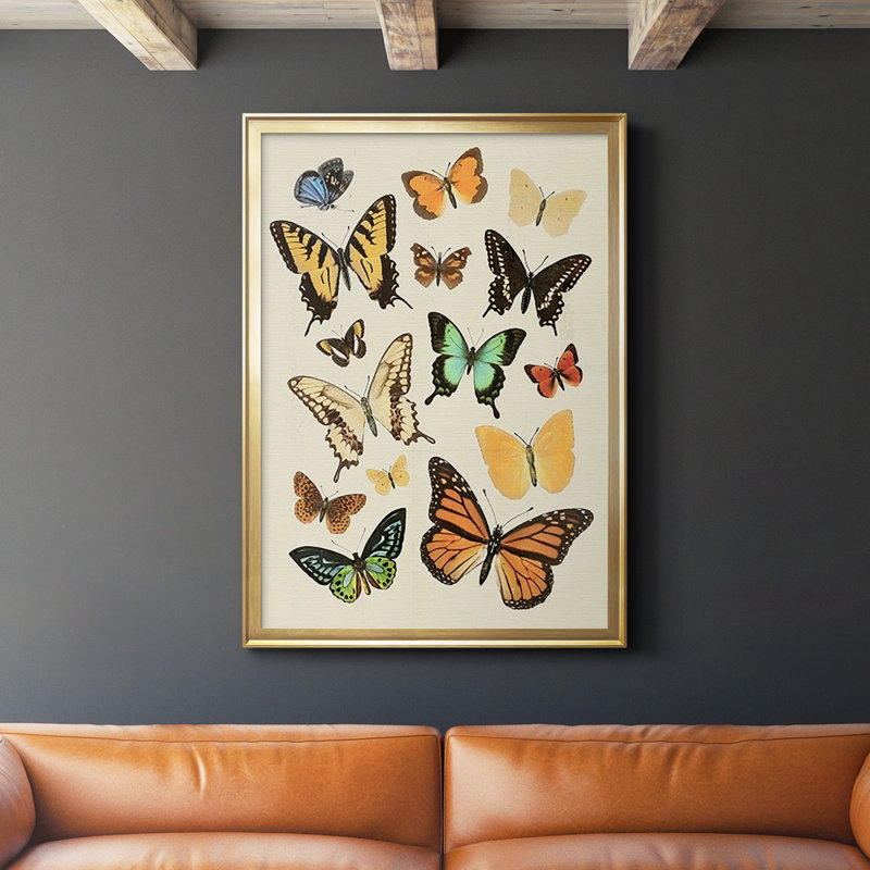 «Collection Flutter I», impression sur papier, H 42,5 po x l 30,5 po x P 1 po, Or
