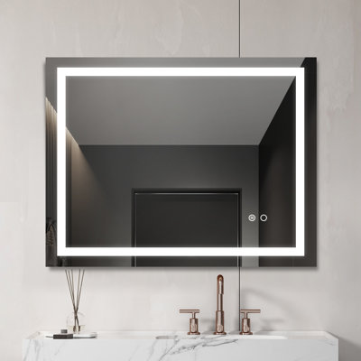 Ahmarria Flat Lighted Wall Mirror