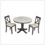Orisfur. Ensemble de table et chaises de salle à manger 5 pièces pour 4 personnes, table de cuisine en bois massif avec 4 chaises