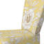 Chaise d'appoint décorative en velours jaune pivoine
