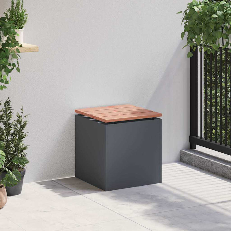 Outdoor Bench, 43cm H x 40cm W x 40cm D, Anthracite