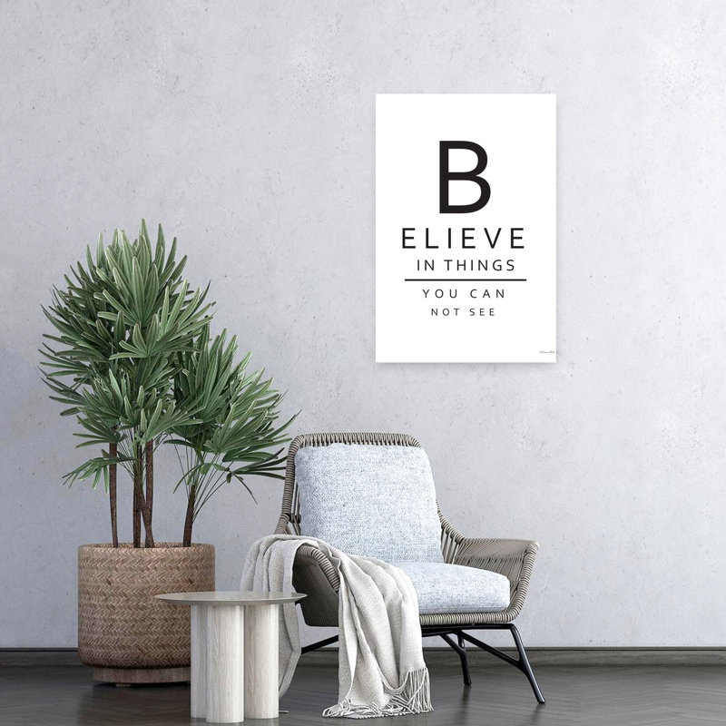 Believe, art contemporain abstrait, H 24 po x l 16 po
