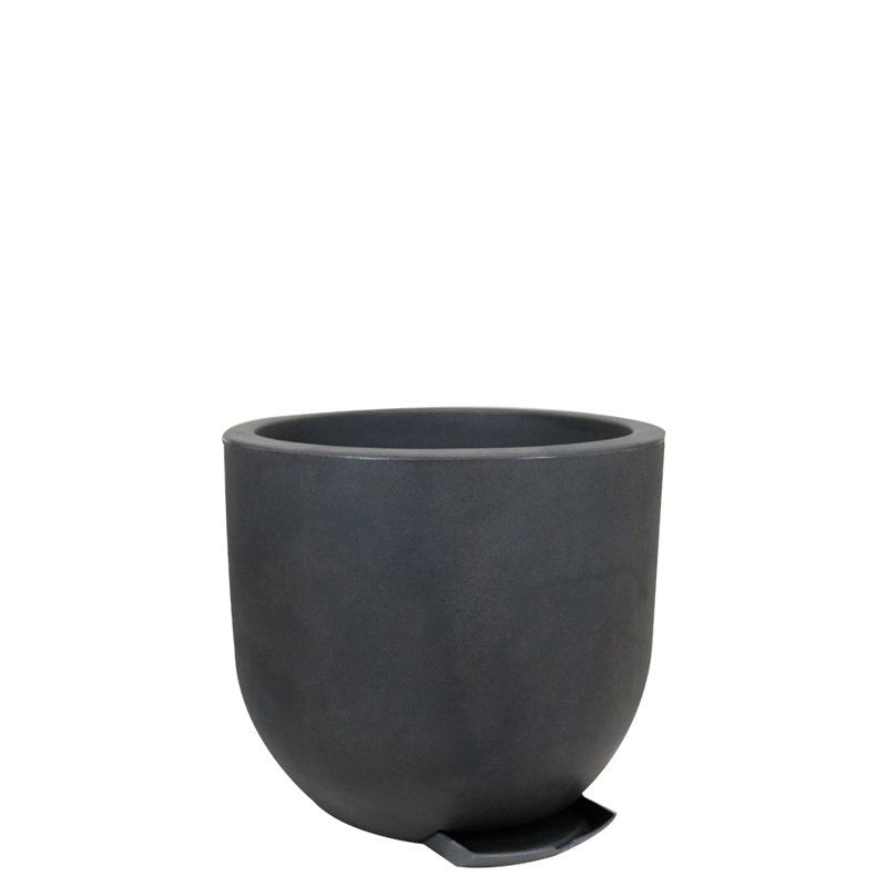 Petar ECOBO19.7 inches Eco Friendly Round Pot Planter, Decora Indoor Outdoor use Four season Use, Dark Gray
