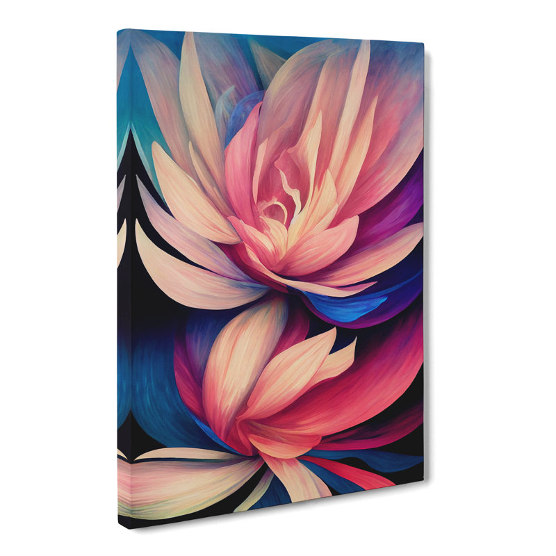 Pontmain Floral Acrylic Vol.1 - Wrapped Canvas, 50cm H x 35cm W x 3cm D