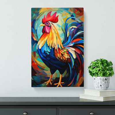 Rooster Orphism - Wrapped Canvas